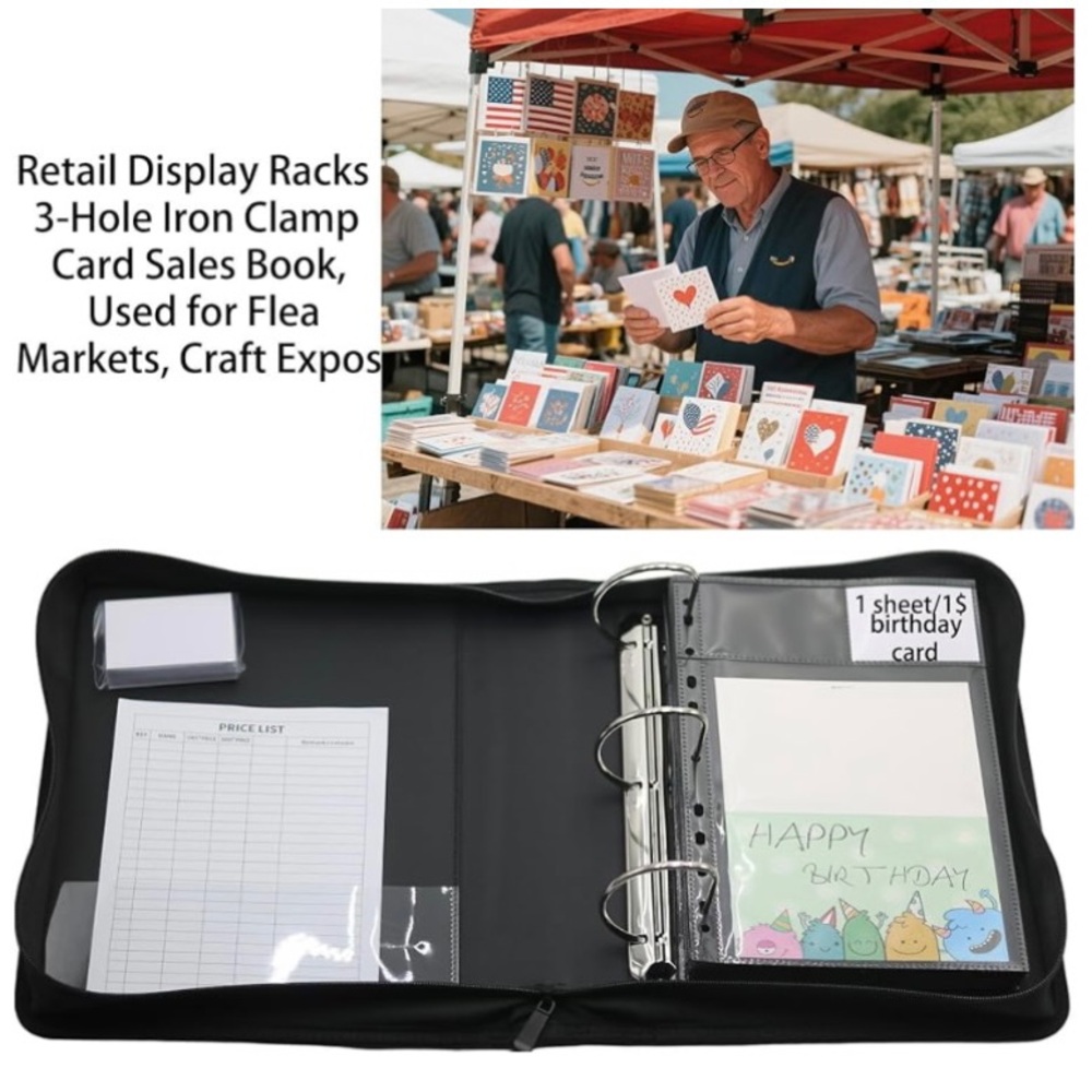 NEW Painting / Card Display Album Binder 100 Pockets Craft Fairs, Trade Shows